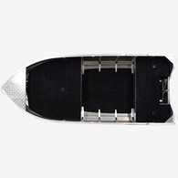 Рыбацкая лодка с алюминиевым V-образным корпусом длиной 15 футов